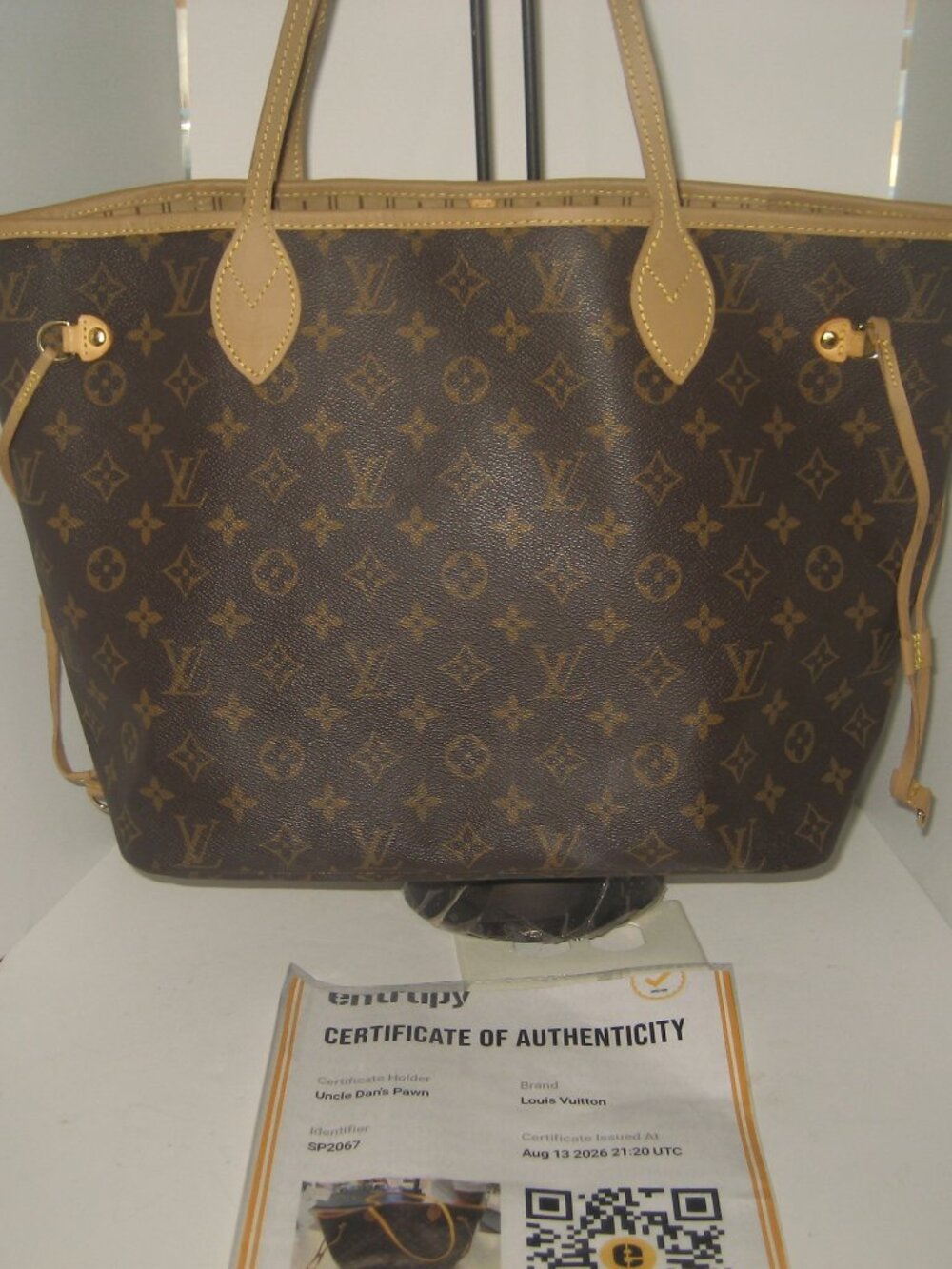 LOUIS VUITTON NEVERFULL TOTE MM MONOGRAM BAG PURSE COA & DUST BAG
